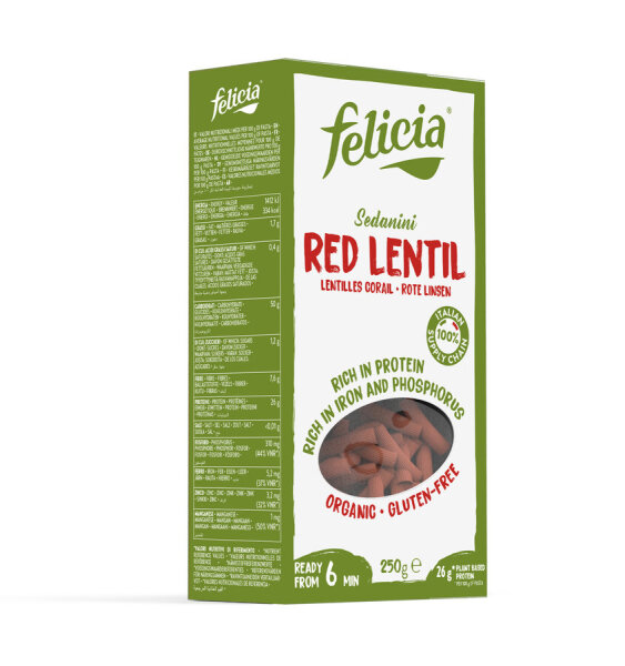 Felicia Bio Rote Linsen Sedanini